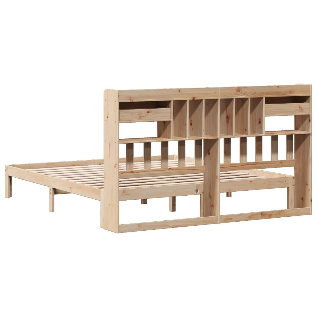 Letto Libreria senza Materasso 180x200 cm in Legno di Pino 3322607
