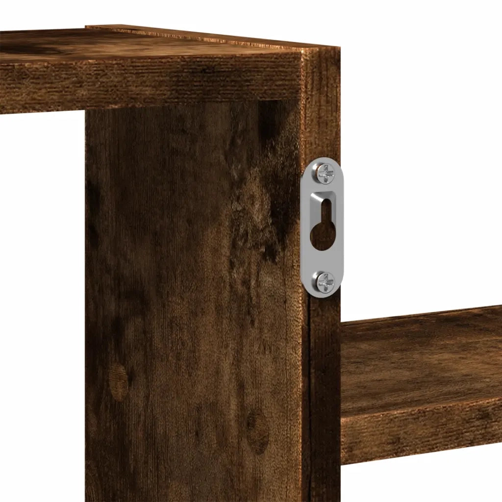 Scaffale a Muro | Mensola a parete Rovere Fumo 104x15x49 cm in Truciolato