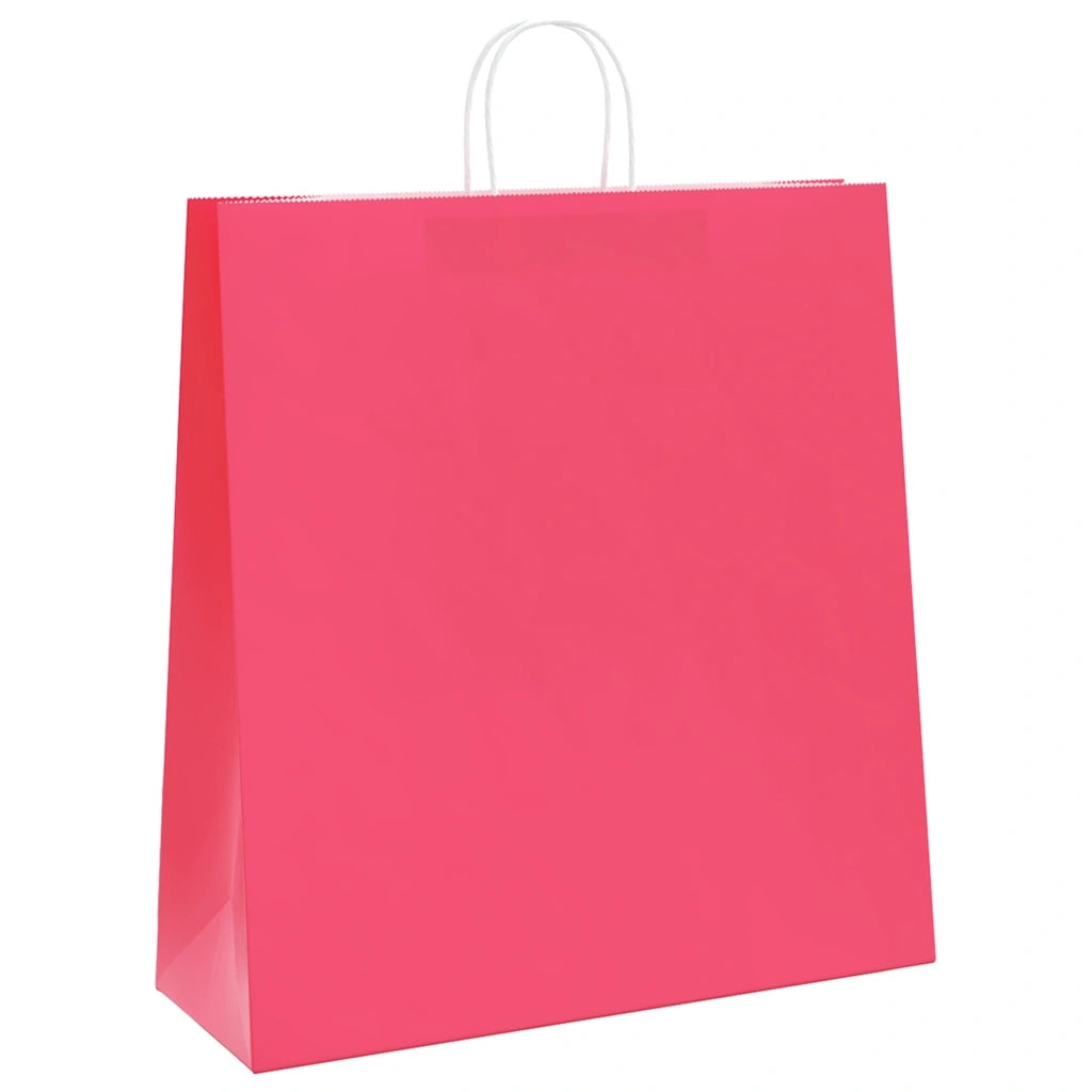 Sacchetti di Carta 50 pz con Manici Rosa 45x17x48 cm CFW5551345