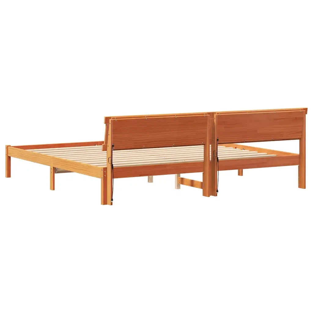 Struttura del letto Marrone cerato 200 x 200 cm Pino massello 3385747