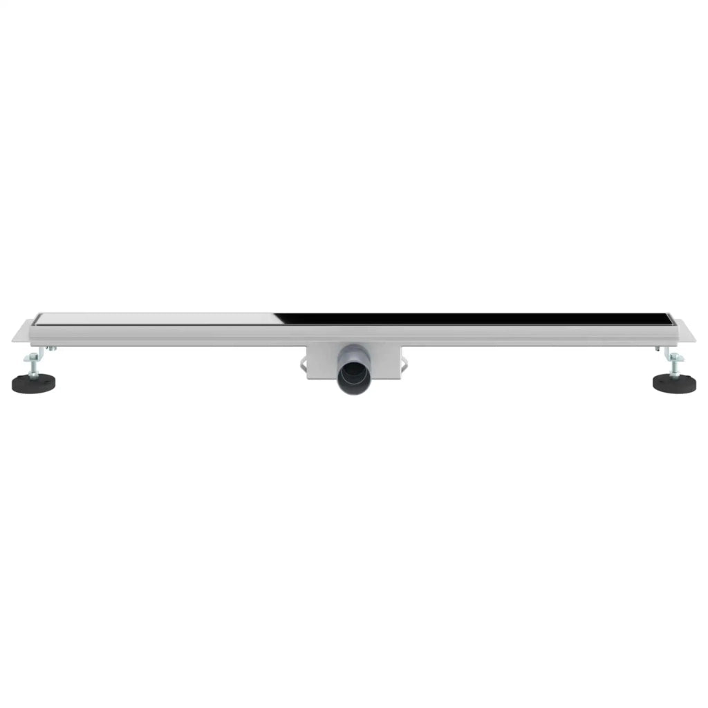 Drenaggio doccia con copertura in vetro Nero 90 cm CFW3675910