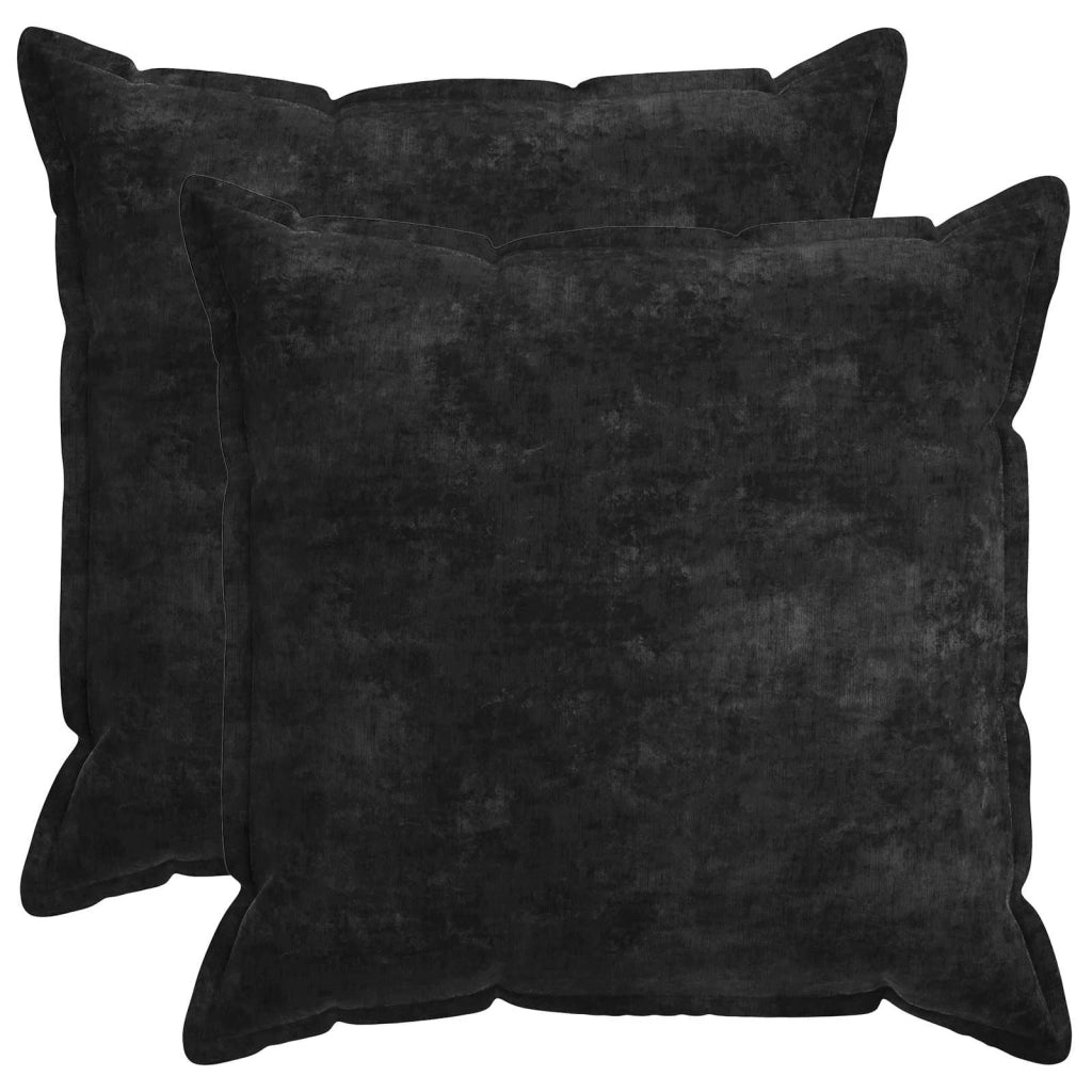 Federa 2 pz HOUTEN Antracite 65 x 65 cm Tessuto Chenille 921063