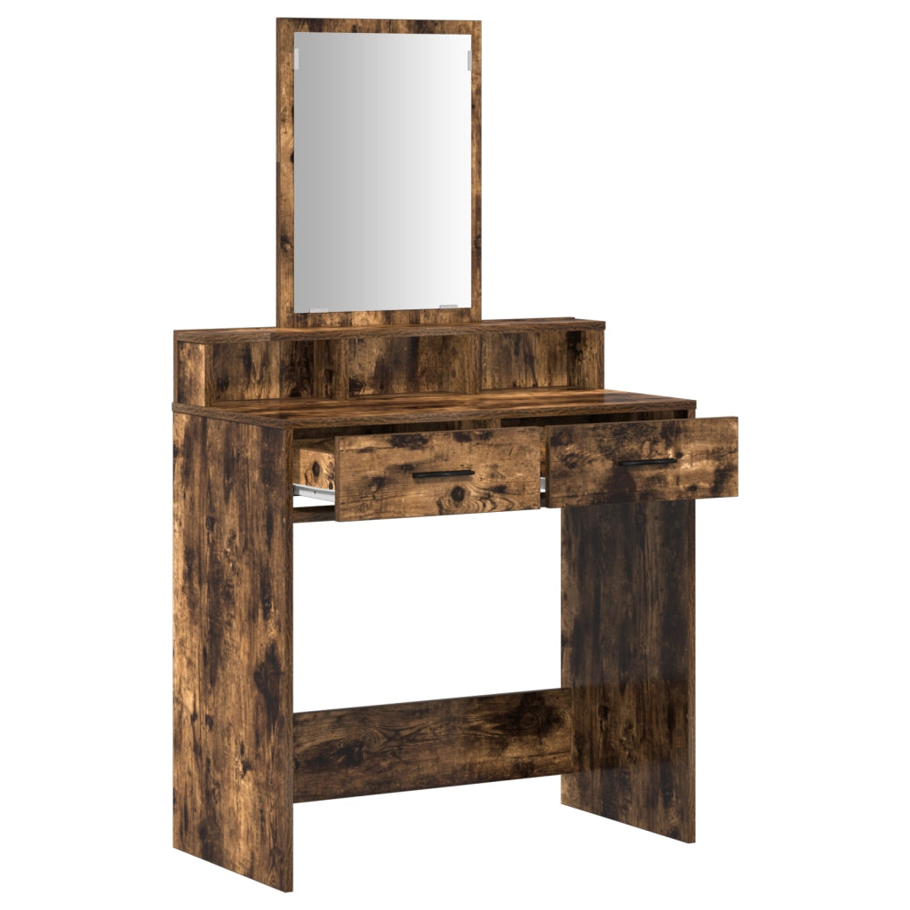 Toeletta  con cassetti in rovere affumicato 79x41x140 cm