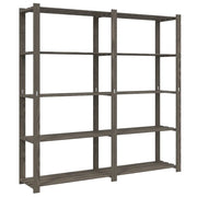 Scaffale a 5 Livelli Grigio 170x38x170 cm in Legno di Pino CFW9025410