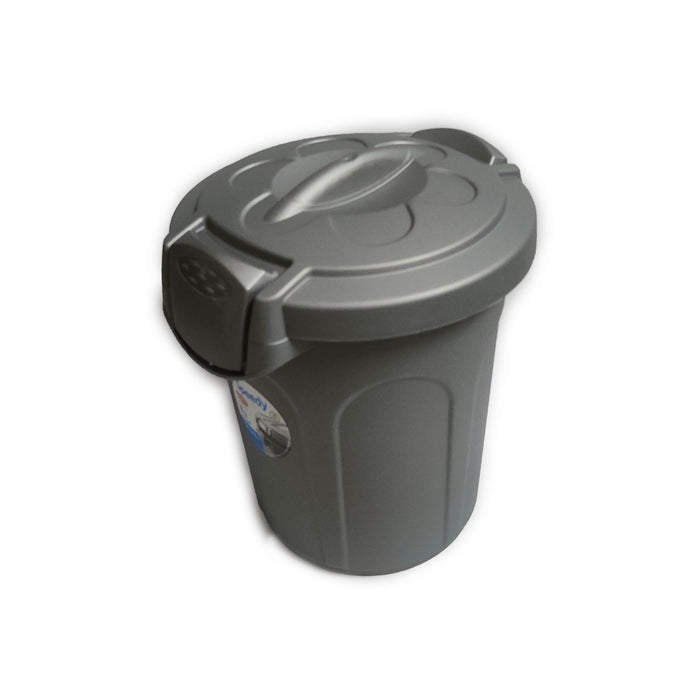 BIDONE SPAZ. GRIGIO C/GANCI lt 8