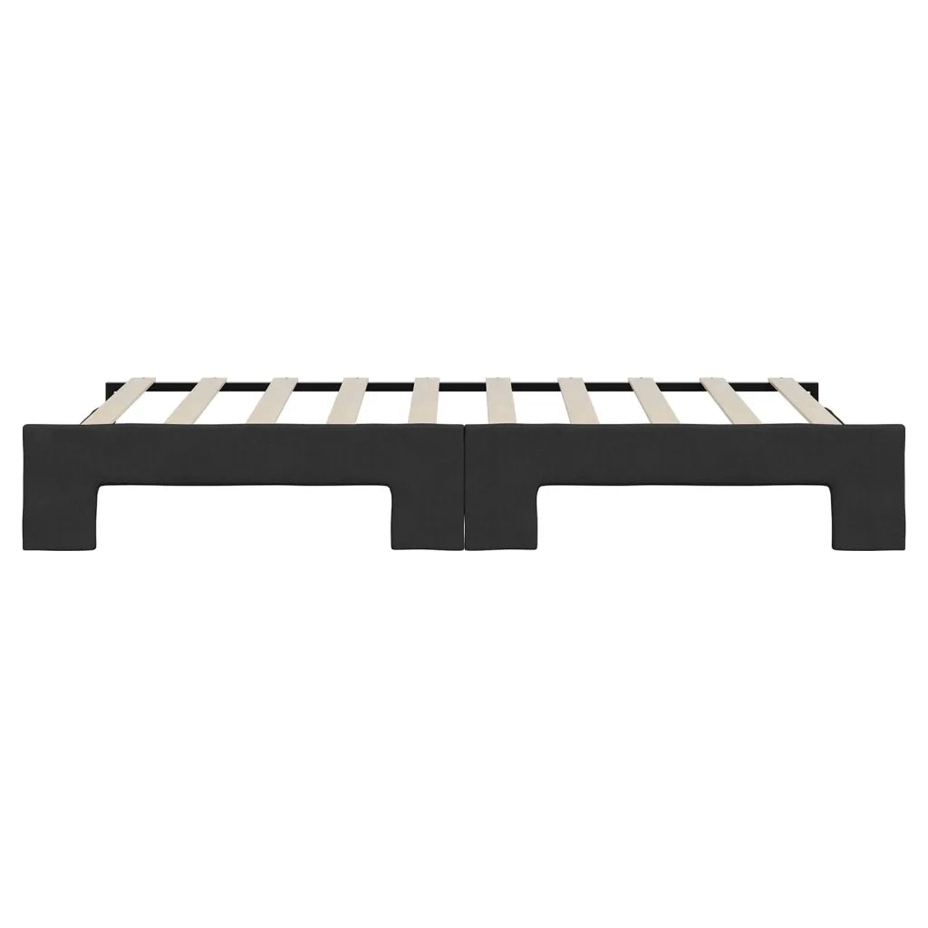 Divano Letto con Letto Estraibile-Sofa Letto-Daybed Nero 90x190 cm in Tessuto 715901