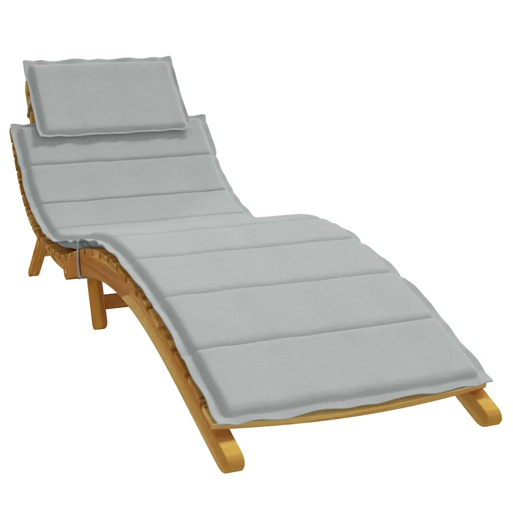 Cuscino per Lettino Prendisole Grigio Chiaro Mélange 186x58x4cm 4002476