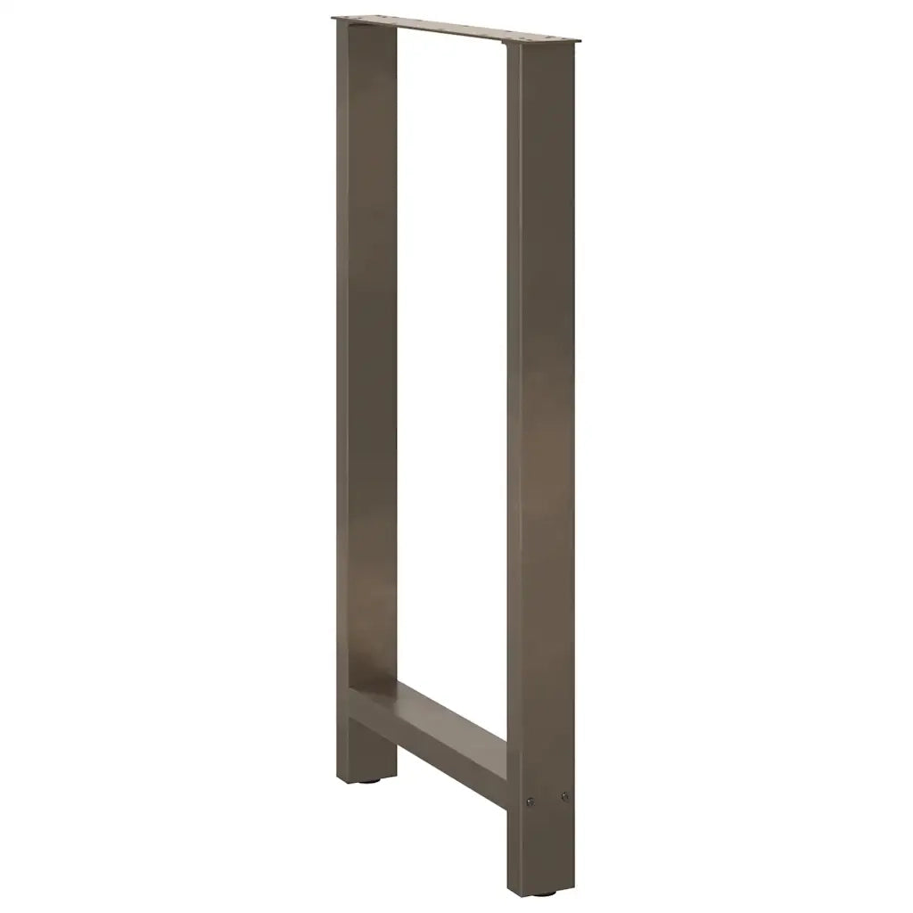 Gambe per tavolo da bar in acciaio naturale 2 pz 60x(110-111) cm in acciaio 4013359
