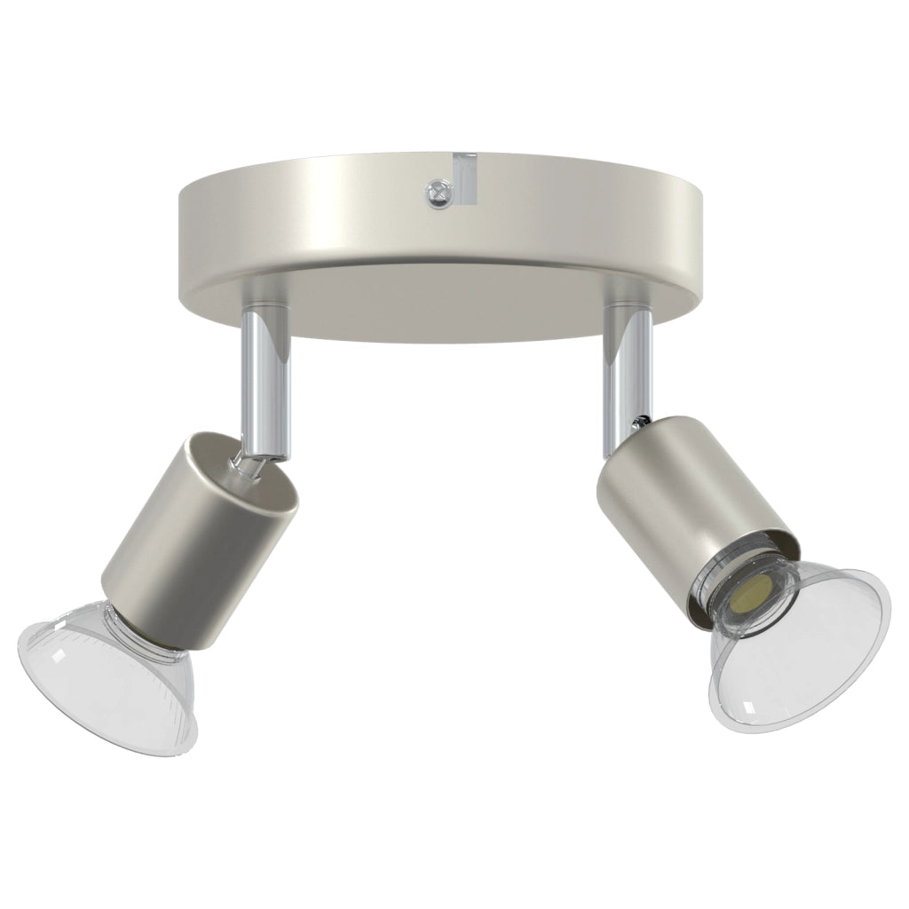 Faretti da soffitto 2 Vie Regolabile Nichel Spazzolato GU10