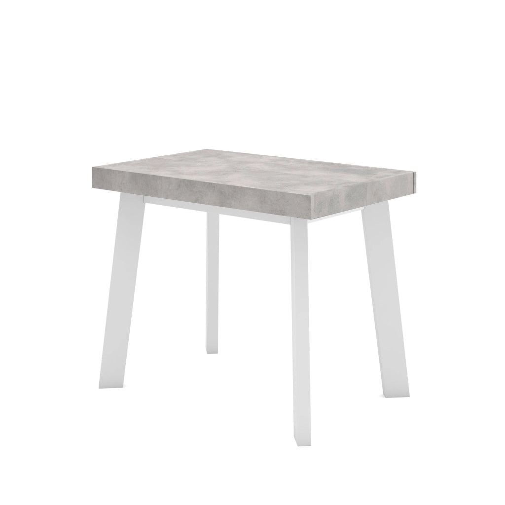 Consolle allungabile, 160x90x73cm, Per 8 persone, Gambe in legno, grigio cemento RF3128