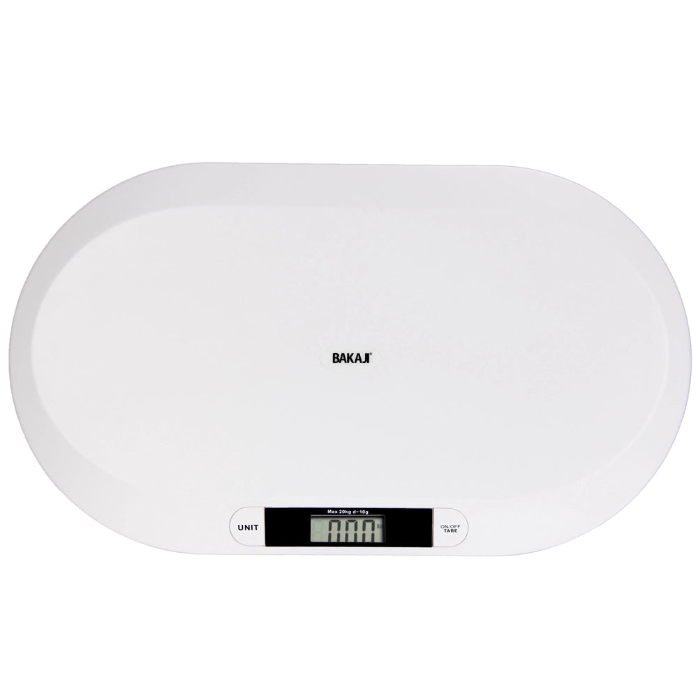 Bilancia Bambini Neonati Digitale LCD Peso max 20kg Bianco 55x33x4cm