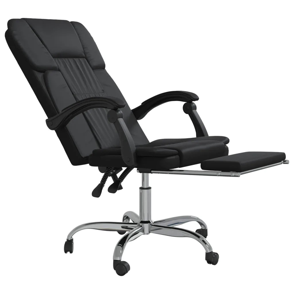 Poltrona da Ufficio Reclinabile Nera in Similpelle cod mxl 26553