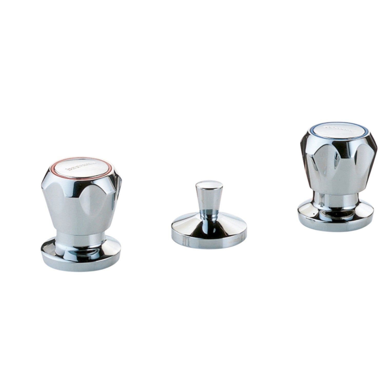 Rubinetto batteria completa bidet 3 fori con piletta