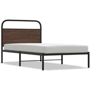 Letto singolo | Letto per adulti | Giroletto senza Materasso Rovere Marrone 100x190 cm Truciolato