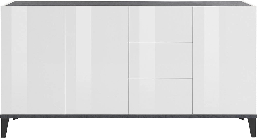Credenza SUNRISE 160 cm – 3 Ante + 3 Cassetti, 160x40x82 cm