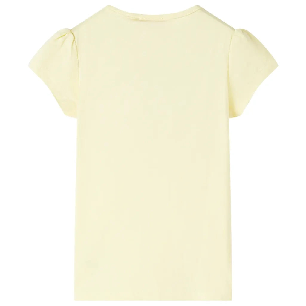 Maglietta da Bambina Giallo Tenue 92 10579