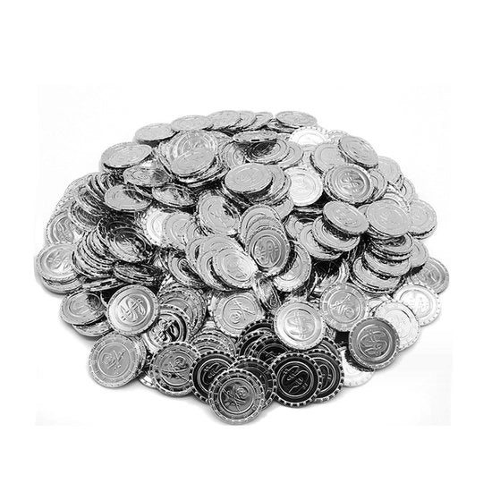 Monete Pirata 100 Stuks - Duurzaam Kunststof - Diameter 3,5 cm - Monete da Caccia con Lente