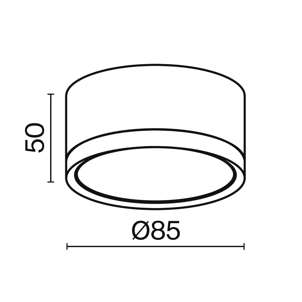 Maytoni Lampada da soffitto Hoop 1 luce GX53 dimmerabile nero alluminio
