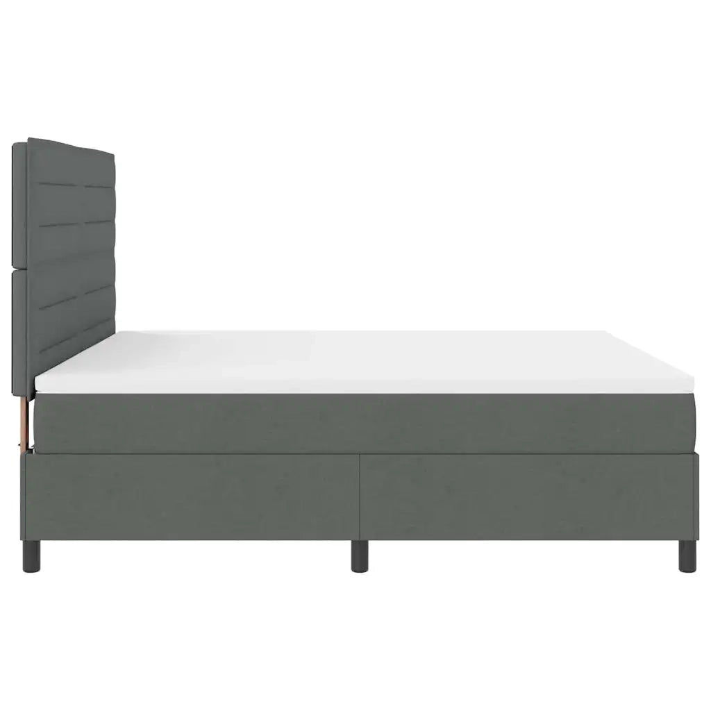 Letto a molle con materasso Grigio scuro 180 x 200 cm Tessuto 3339330
