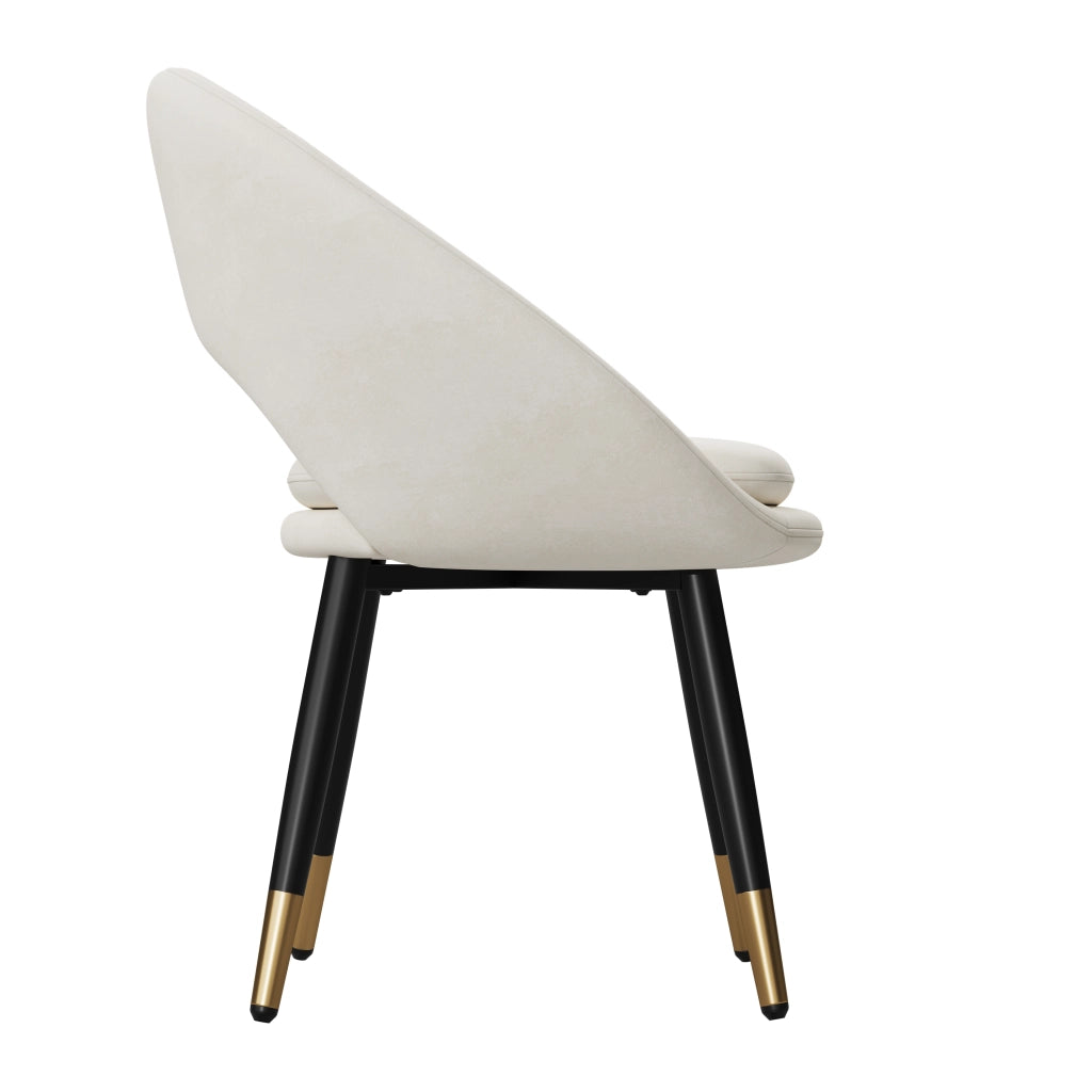 Sedie da Pranzo in Velluto ¨C MINIMAL ¨C Beige, Set 4 Pezzi, Stile Moderno