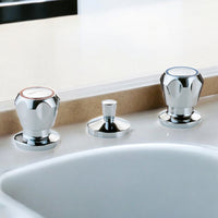 Rubinetto batteria completa bidet 3 fori con piletta