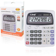 Trade Shop - Calcolatrice Elettronica Li-k888 Display Lcd 12 Cifre A Grandi Numeri 2 Power -