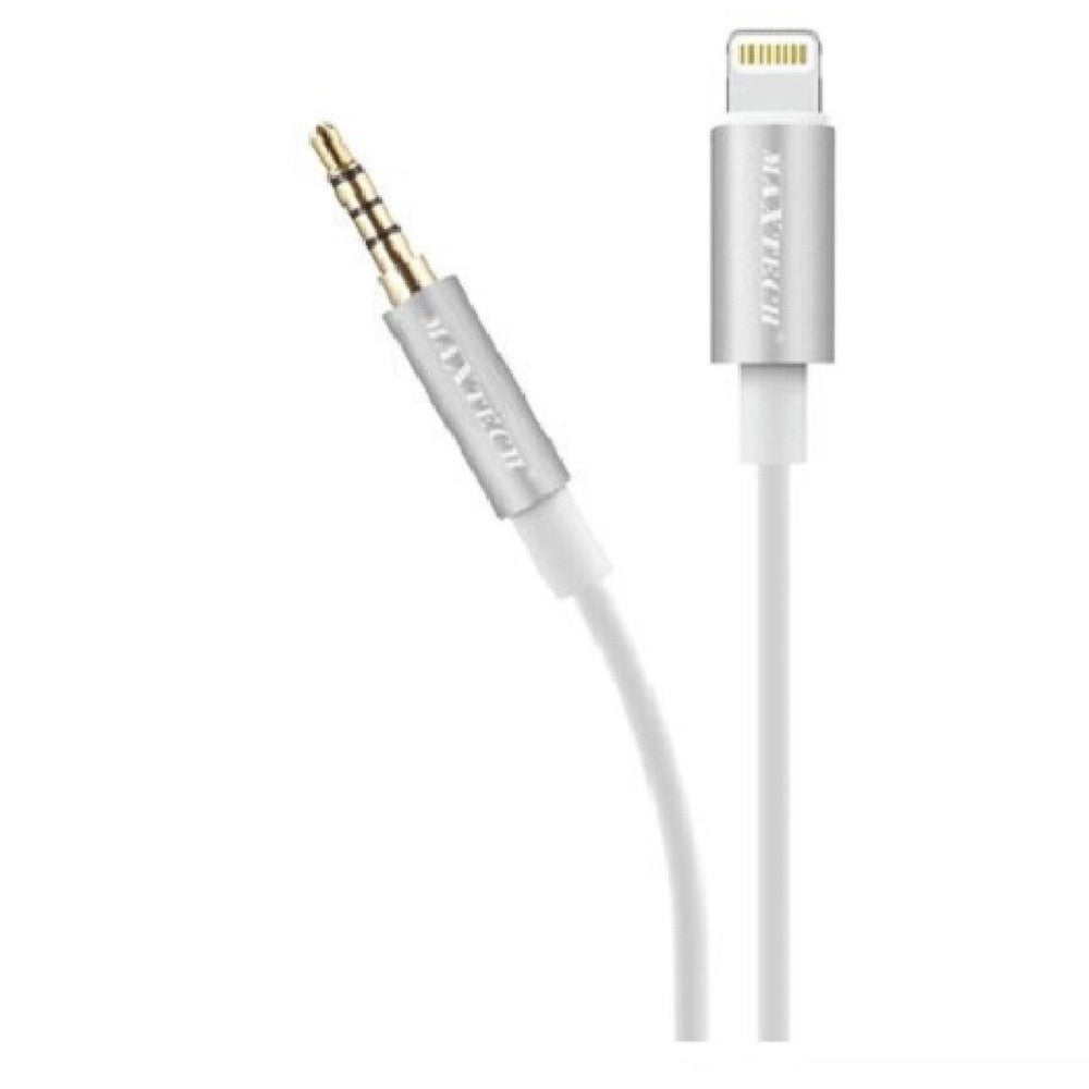 Trade Shop - Cavo 2 Mt Adattatore Audio Cuffie Aux 3,5mm Jack Tripolare A Lightning Aux-ln03 -