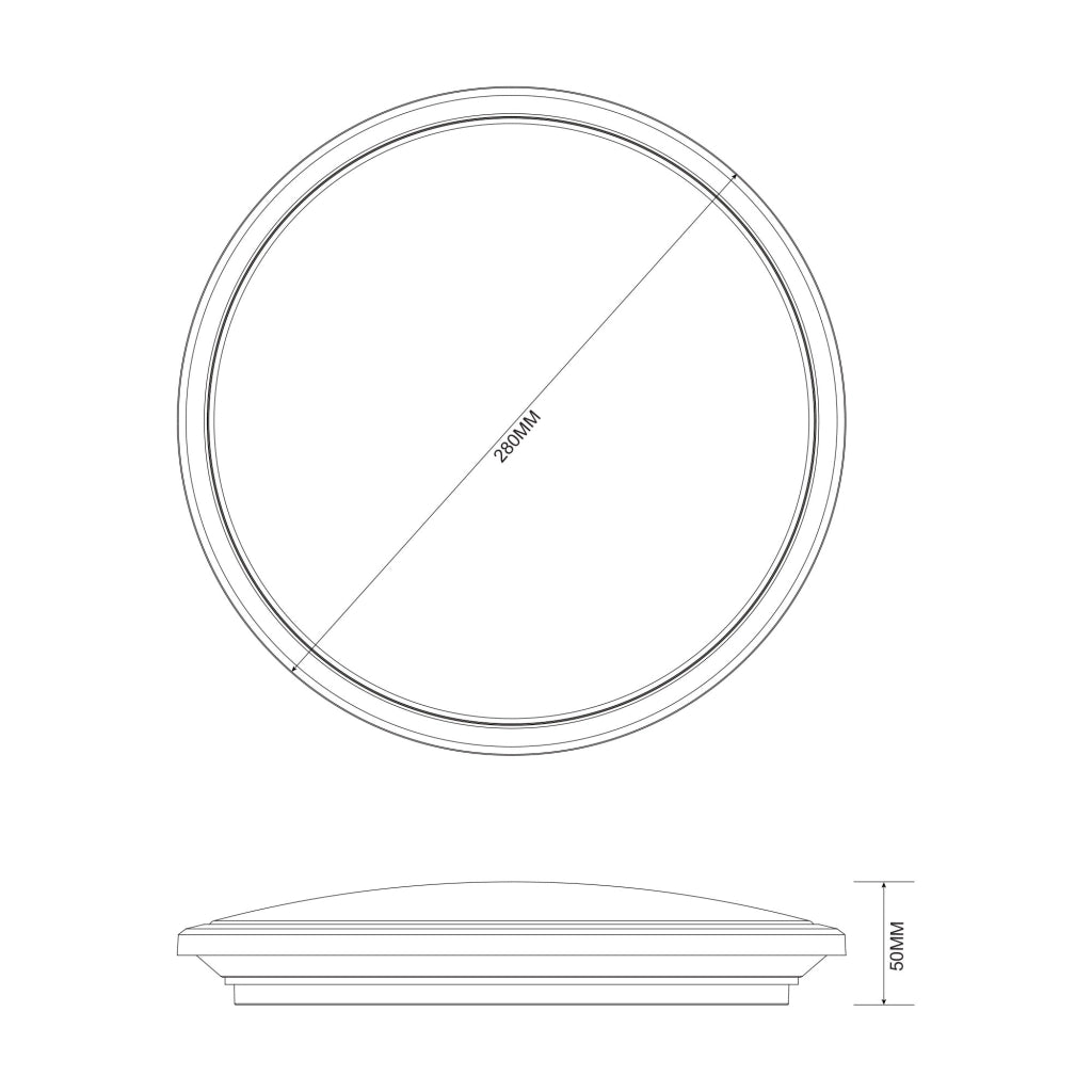 Plafoniera tonda moderna Ø28 cromo LED 22W CCT Zuma Line