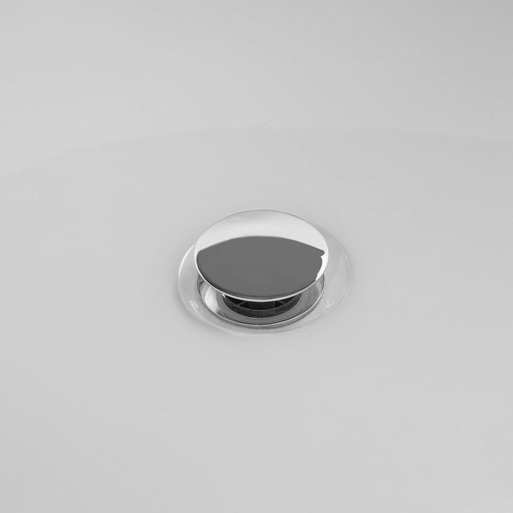 Bagno bianco con argento sanitario acrilico singolo 180 x 78 cm autoportante moderno