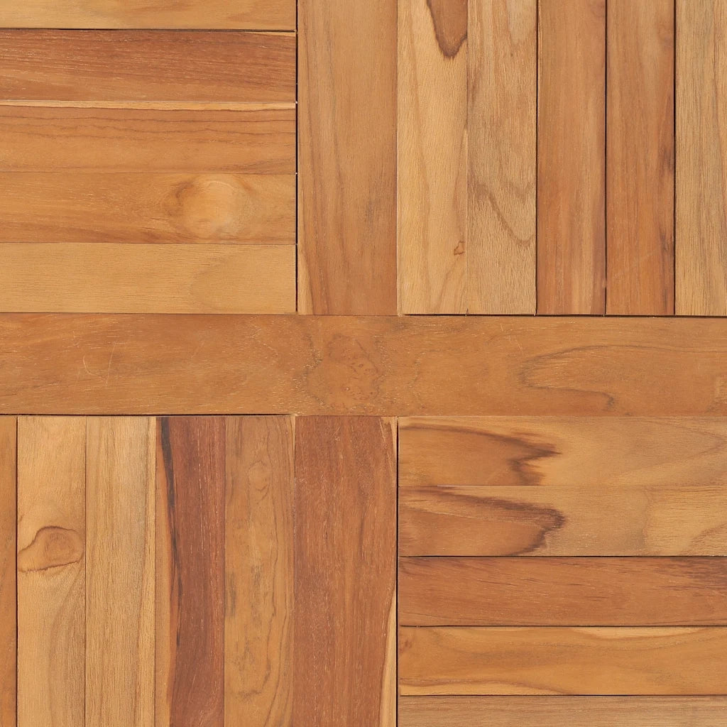 Piano del Tavolo | Superficie Tavolo | Piano Scrivania Legno Massello di Teak Quadrato 80x80x2,5 cm