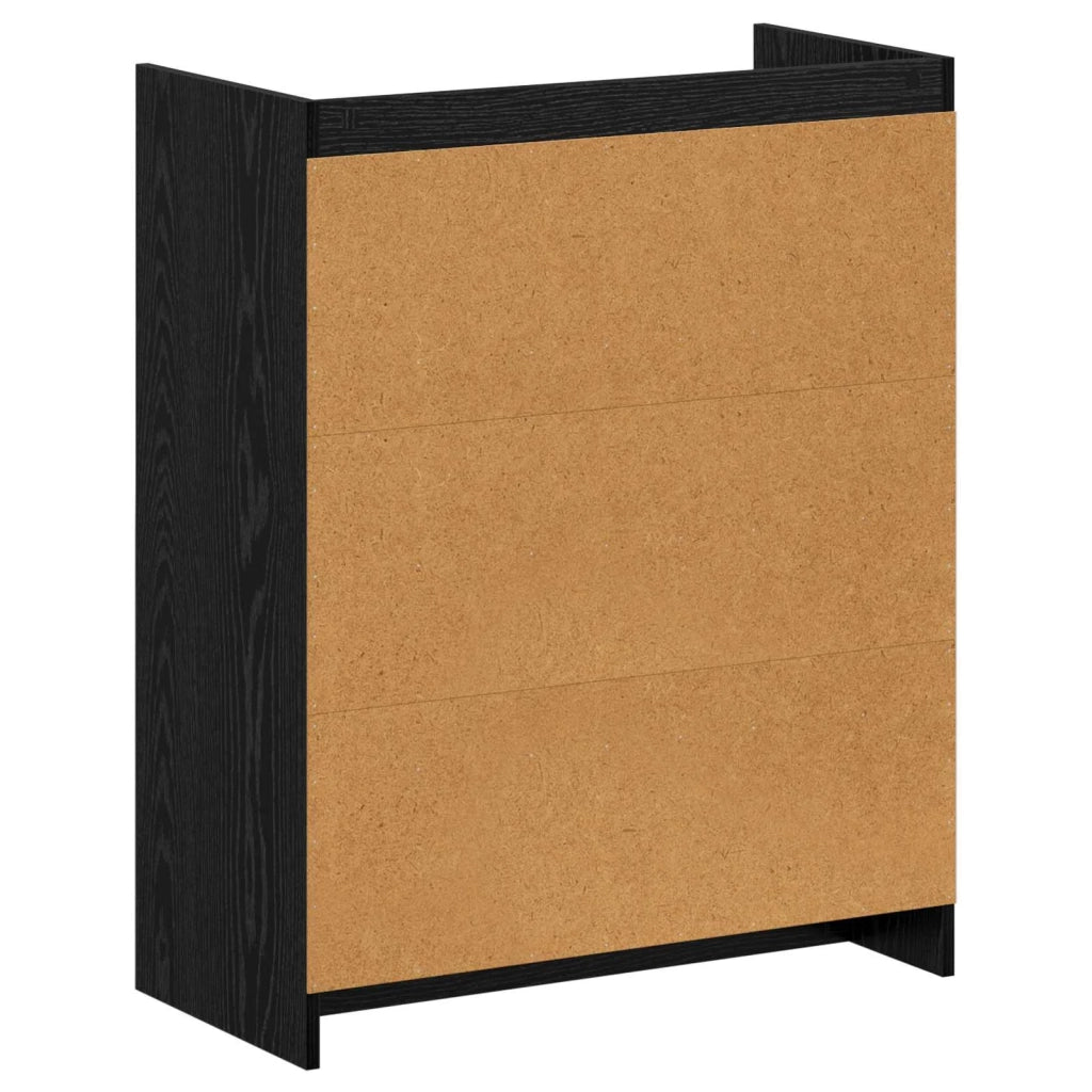 Mobile per scarpe con porta Rovere Nero 73,5 x 36 x 92 cm 8011308