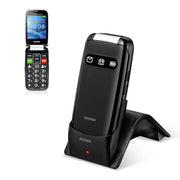 BRONDI AMICO FAVOLOSO (NERO) - TELEFONO CELLULARE PER ANZIANI - TASTO SOS - TORCIA - CONTROLLO REMOTO - ANNUNCIO VOCALE