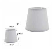 Trade Shop - Paralume Conico Cilindro Cappello Ricambio Per Lampada E Applique In Tessuto Tnt - Grigio   -8"   -