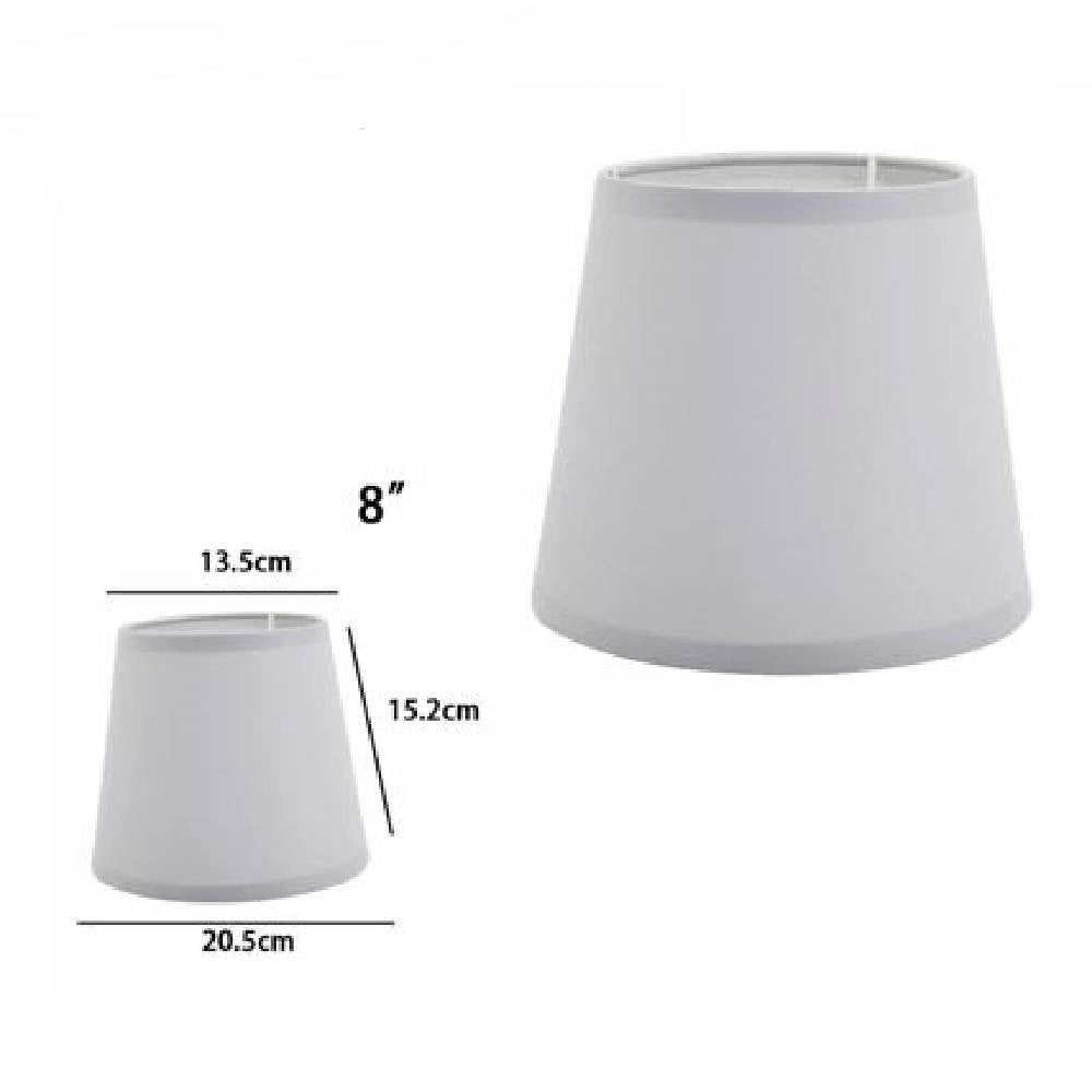 Trade Shop - Paralume Conico Cilindro Cappello Ricambio Per Lampada E Applique In Tessuto Tnt - Grigio   -8"   -