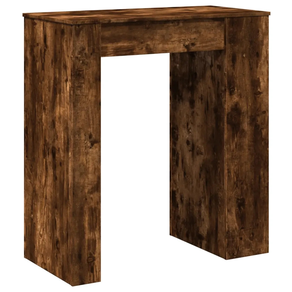 Tavolo Bar con Rastrelliera Rovere 95x47x103,5 cm Multistrato