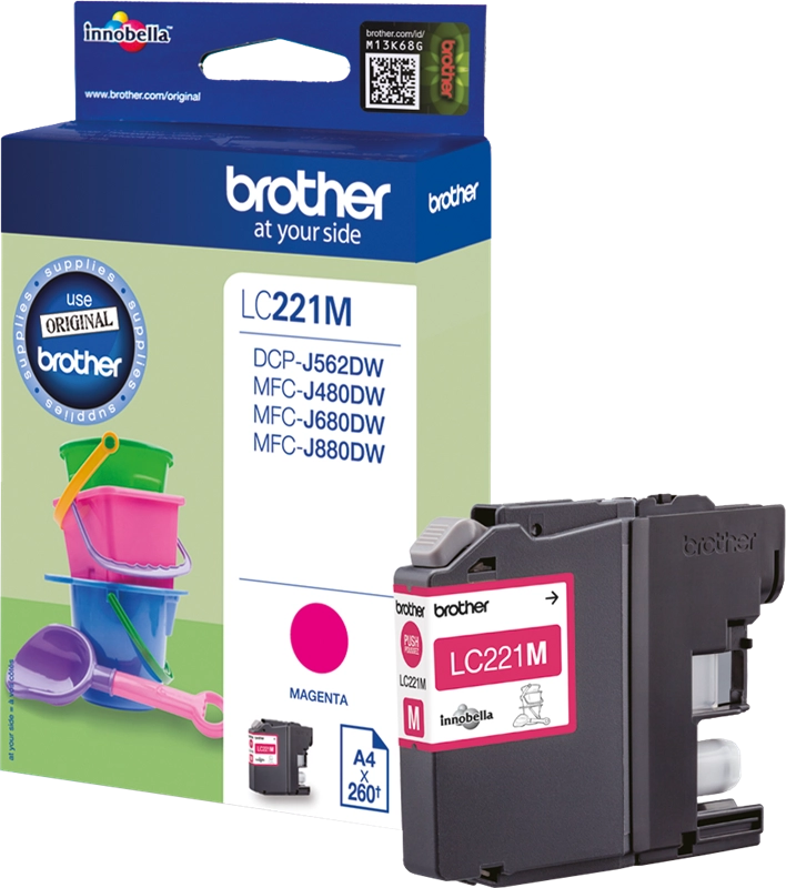 Brother LC221M cartuccia d'inchiostro 1 pz Originale Magenta