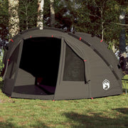 Tenda da Pesca per 4 Persone-Tenda da campeggio Marrone Impermeabile 554659