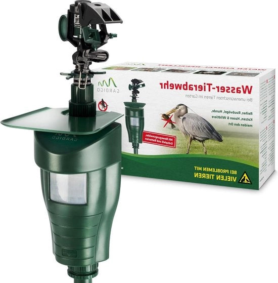 Sistema di allarme a getto d'acqua - portata 10 m - dispositivo per spaventare uccelli - dispositivo per spaventare gatti