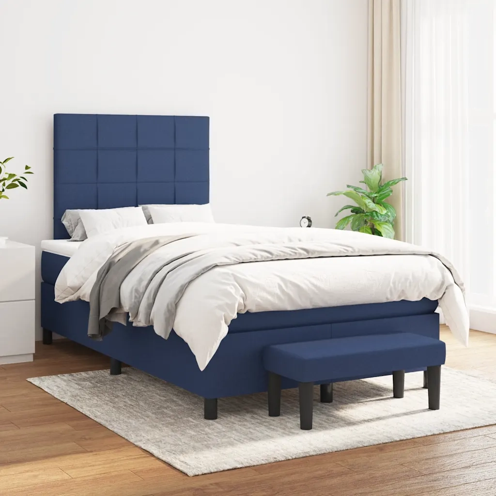 Giroletto a Molle con Materasso Blu 120x190 cm in Tessutocod mxl 115556