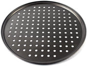 Piatto per pizza in acciaio inossidabile perforato con rivestimento antiscivolo - Dimensioni: 32 CM - Adatto per cucina domestica