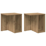 Tavolino 2 pz | Tavolo laterale Rovere artigianale 37 x 32 x 40 cm