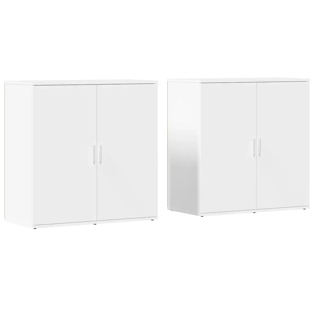 Credenze 2 pz | Madia | Buffet da pranzo | Armadio da pranzo Bianche 79x38x80 cm in Legno Multistrato