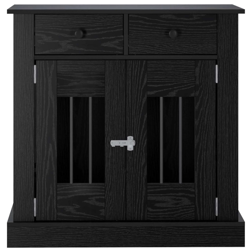 Mobile da cassa per cani Rovere Nero 80 x 47,5 x 80 cm 8014767