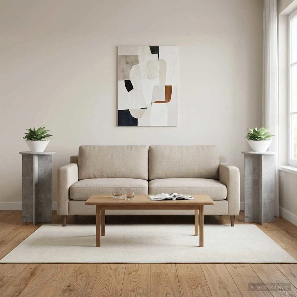 Supporto per piante 2 pz Grigio Cemento 40 x 40 x 80 cm 899702