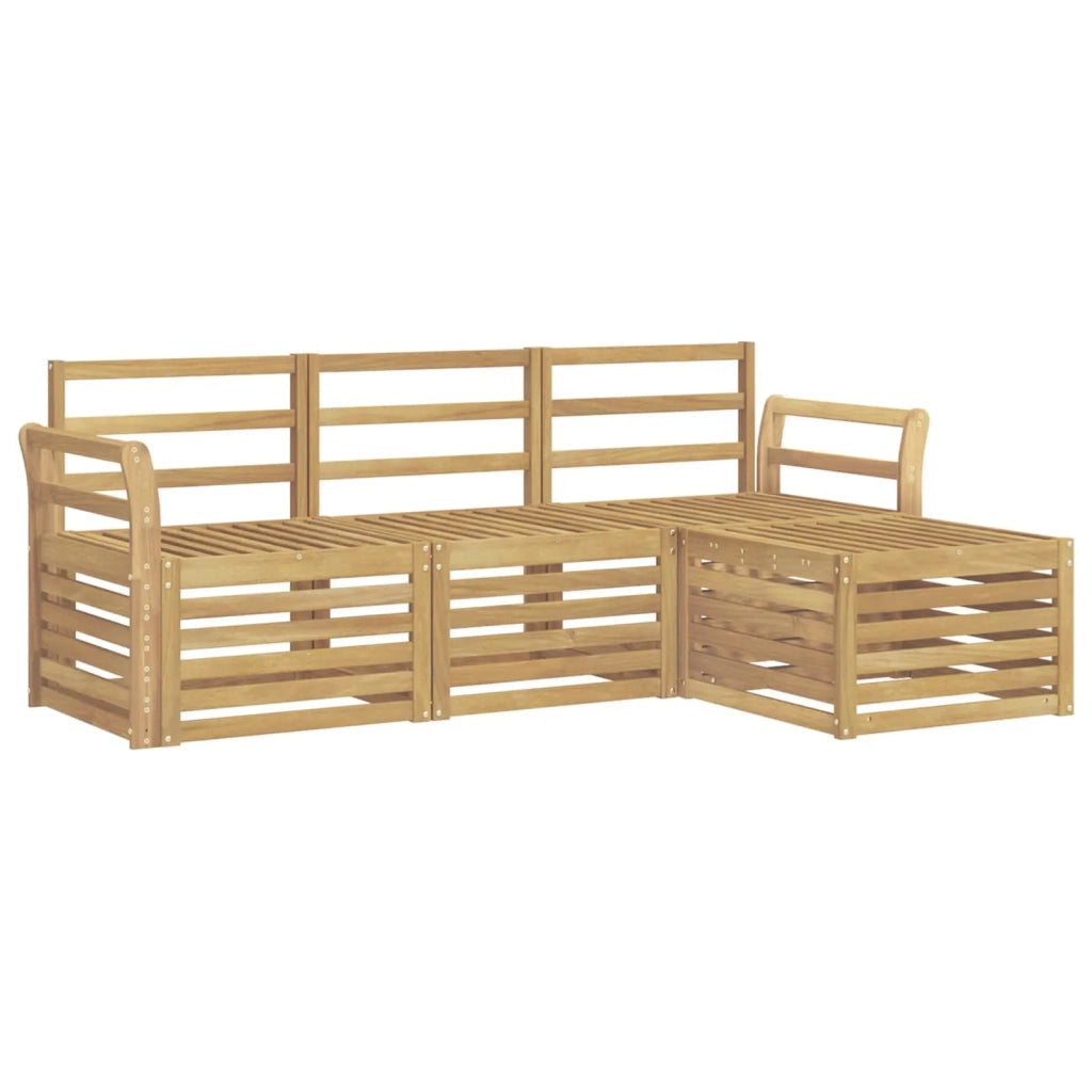 Set di divani da esterno 4 pcs Bianco 193,5 x 122,5 x 73 cm 3391634