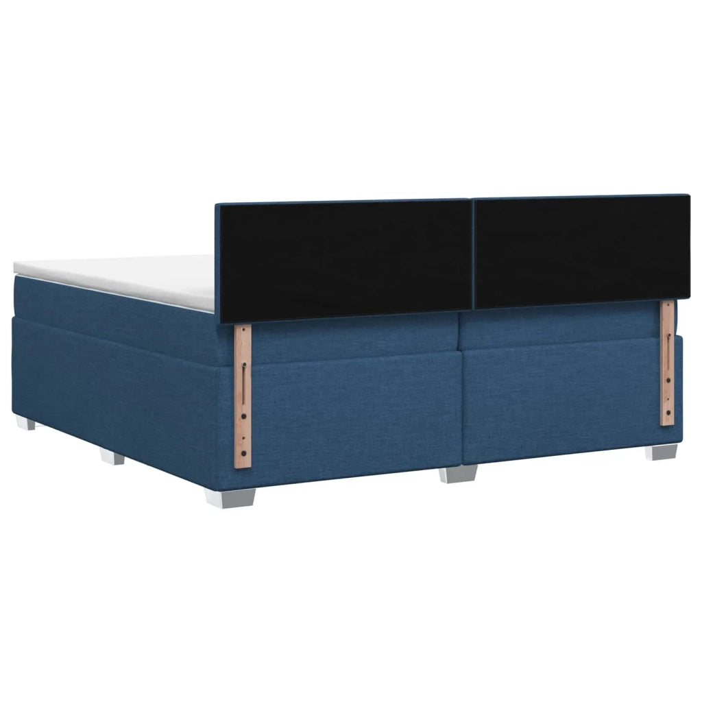 Letto box spring con materasso Blu 200 x 200 cm Tessuto 3450571