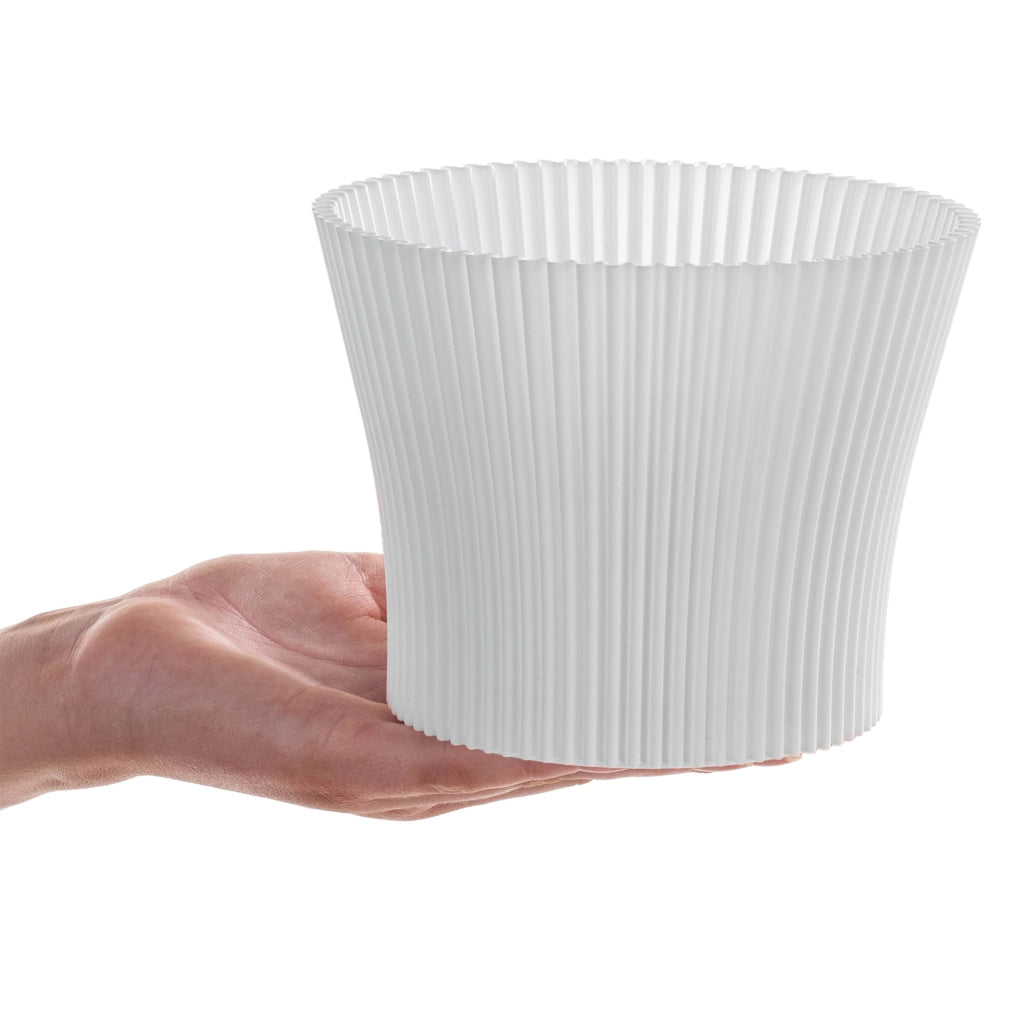 Vaso da fiori KADAX 15 cm, copripianta, vaso da fiori in plastica bianca