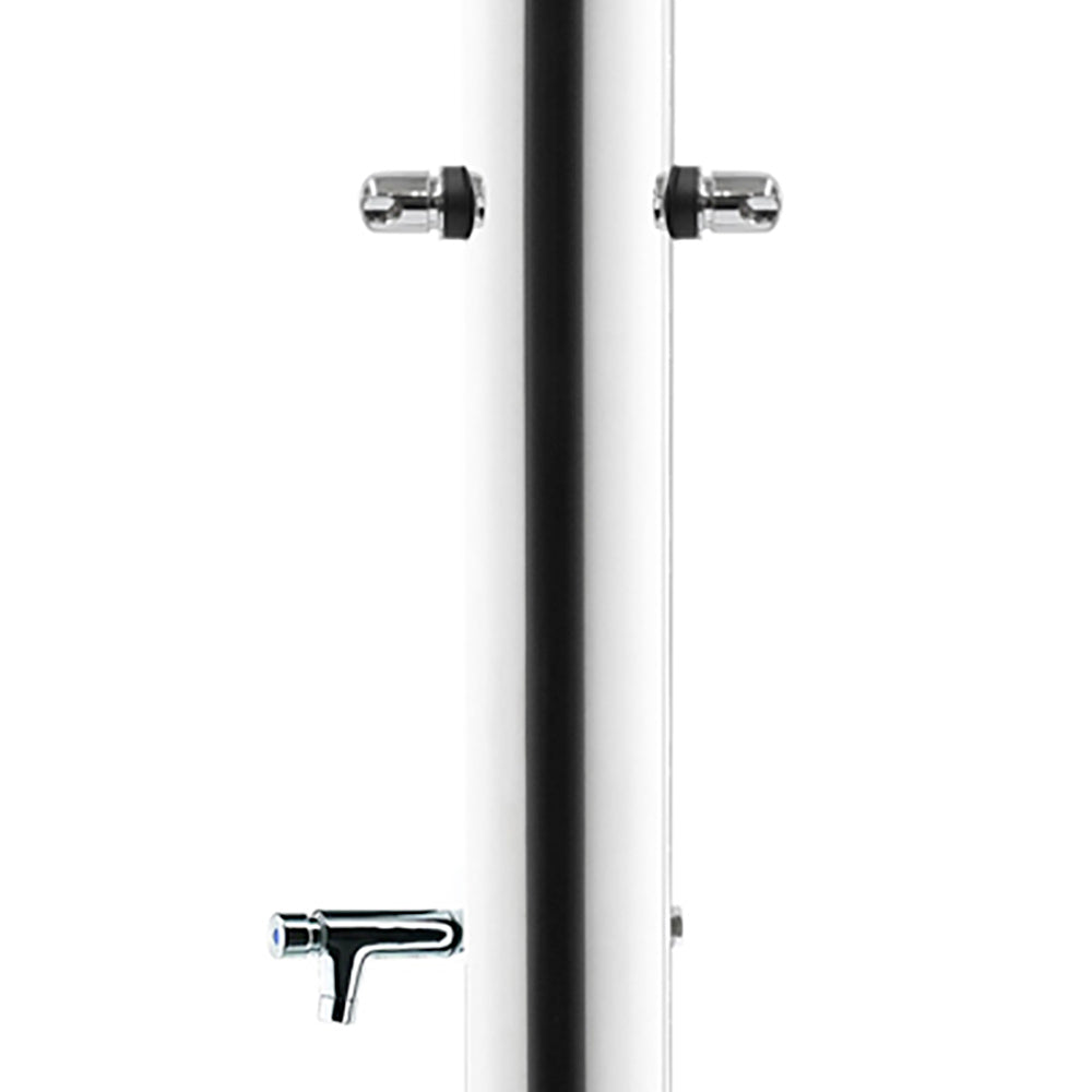 Doccia da Giardino Doppia 2 Rubinetti e Lavapiedi ATI Docce MUL-2R Inox Anodizzato