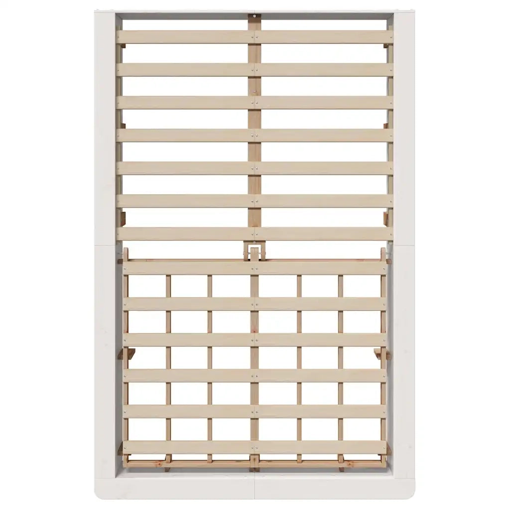 vidaXL Struttura del letto Bianco 210 x 158 x 30 cm Pino massello