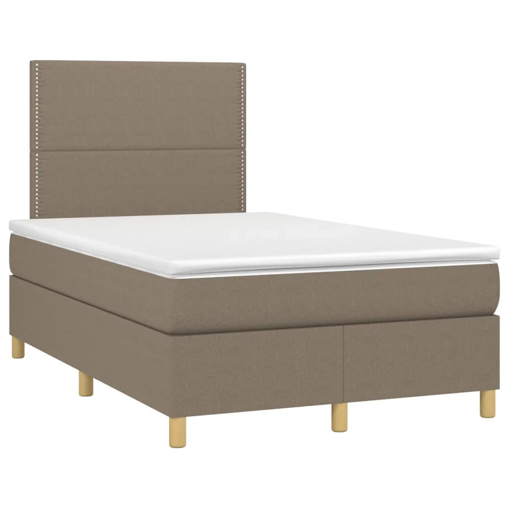 Giroletto a Molle con Materasso Tortora 120x200 cm in Tessuto 3142245